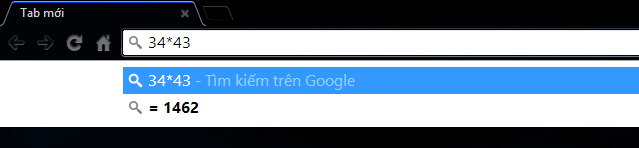 Bạn có thể tra cứu mọi thông tin trên Google, như làm phép nhân ở ảnh trên.